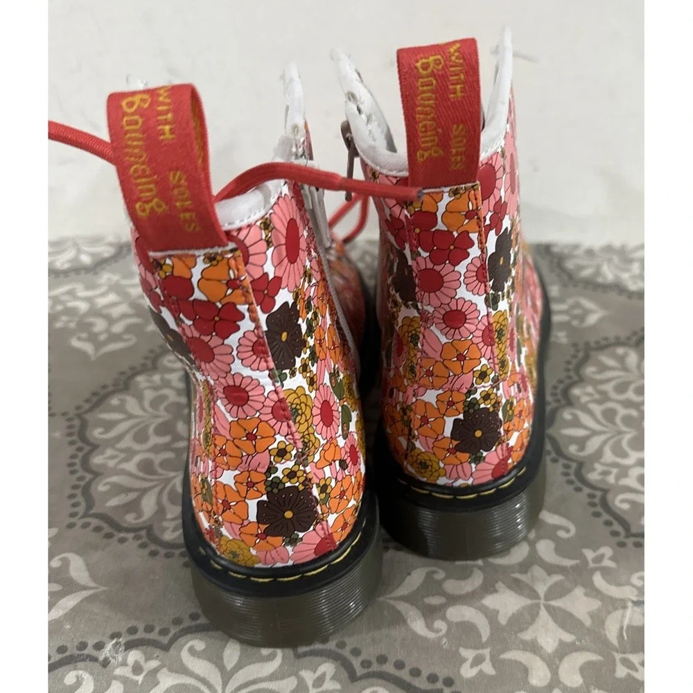 Dr. Martens Toddler Brooklee Pink Floral Boots- Toddler US Size 4m